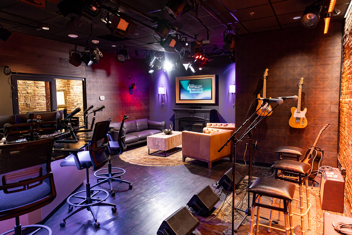 the Audacy Nashville Sound Space, located in the historic building of the Hard Rock Cafe on Broadway