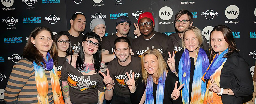 Hard Rock employees at WhyHunger event
